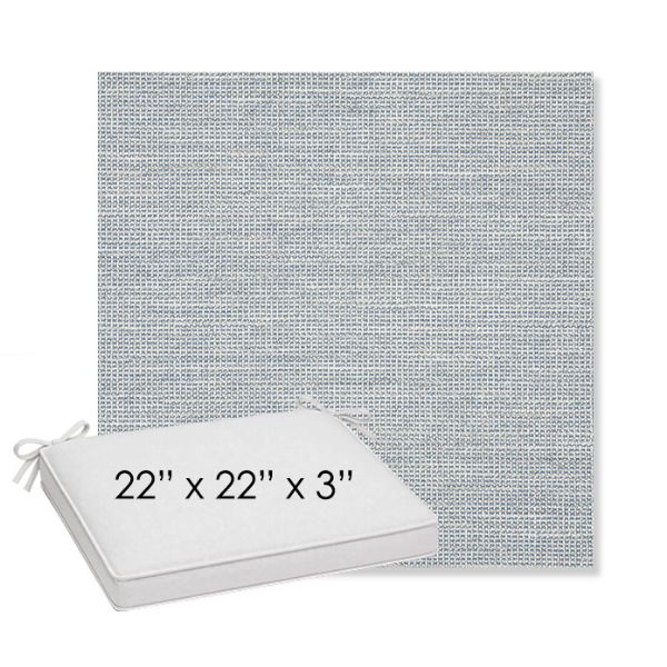 Picture of Kudos Saltwater | Sunbrella® 22" x 22" x 3" Outdoor Dining Cushion