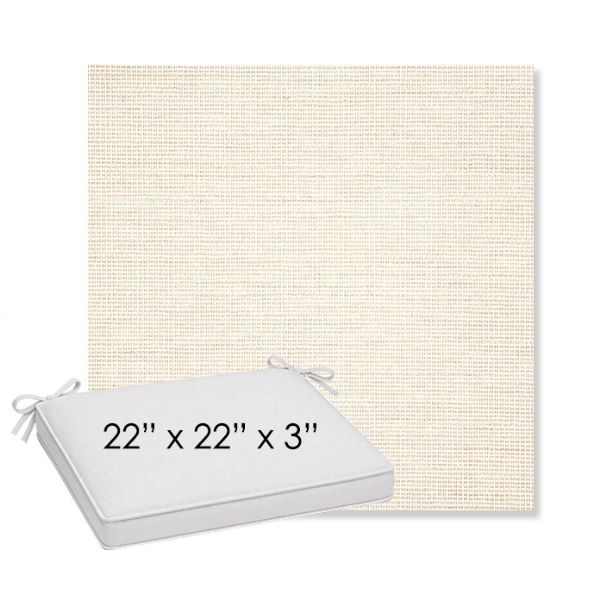 Picture of Kudos Vellum | Sunbrella® 22" x 22" x 3" Outdoor Dining Cushion