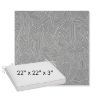Picture of Leaf Structure Slate | Sunbrella® 22" x 22" x 3" Outdoor Dining Cushion