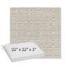 Picture of Linen Silver | Sunbrella® 22" x 22" x 3" Outdoor Dining Cushion