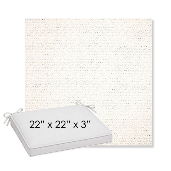 Picture of Litchfield Snow | Sunbrella® 22" x 22" x 3" Outdoor Dining Cushion