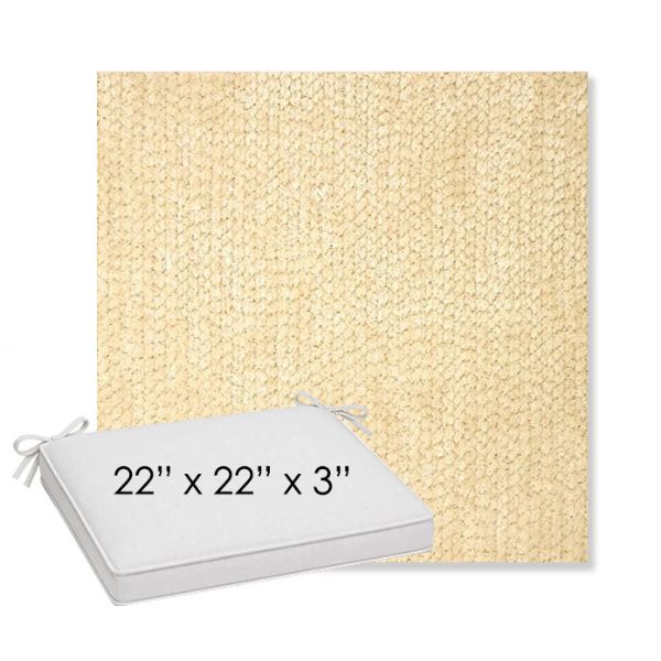 Picture of Margo Parchment | Sunbrella® 22" x 22" x 3" Outdoor Dining Cushion