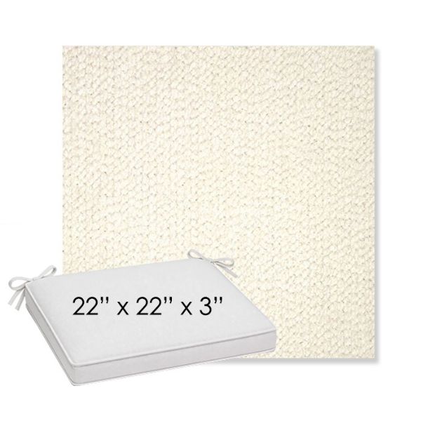 Picture of Margo Snow | Sunbrella® 22" x 22" x 3" Outdoor Dining Cushion