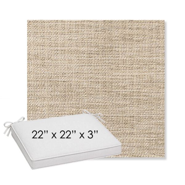 Picture of Momento Parchment | Sunbrella® 22" x 22" x 3" Outdoor Dining Cushion