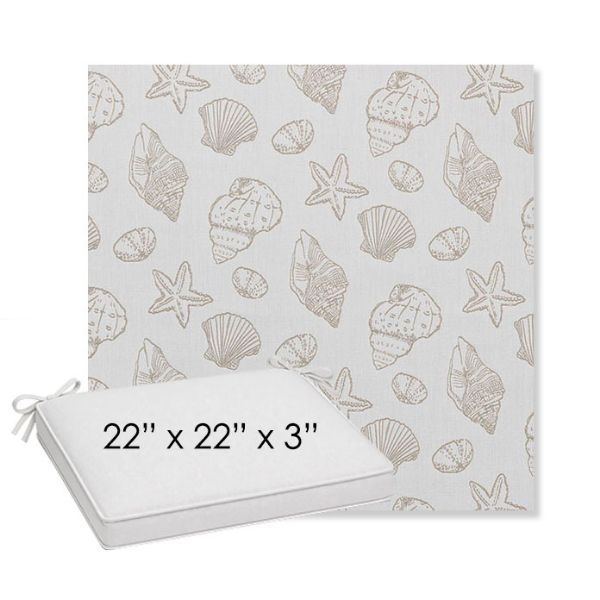 Picture of Nantucket Suntan | Sunbrella® 22" x 22" x 3" Outdoor Dining Cushion