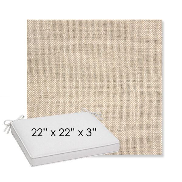Picture of Piazza Dune | Sunbrella® 22" x 22" x 3" Outdoor Dining Cushion