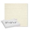 Picture of Piazza Parchment | Sunbrella® 22" x 22" x 3" Outdoor Dining Cushion