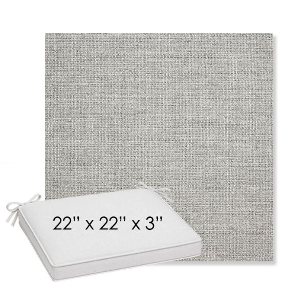 Picture of Piazza Pebble | Sunbrella® 22" x 22" x 3" Outdoor Dining Cushion