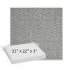 Picture of Pique Ash | Sunbrella® 22" x 22" x 3" Outdoor Dining Cushion