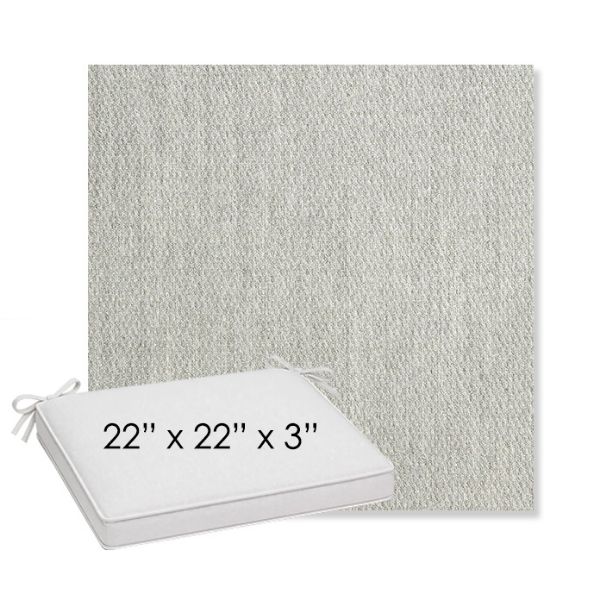 Picture of Pique Gravel | Sunbrella® 22" x 22" x 3" Outdoor Dining Cushion