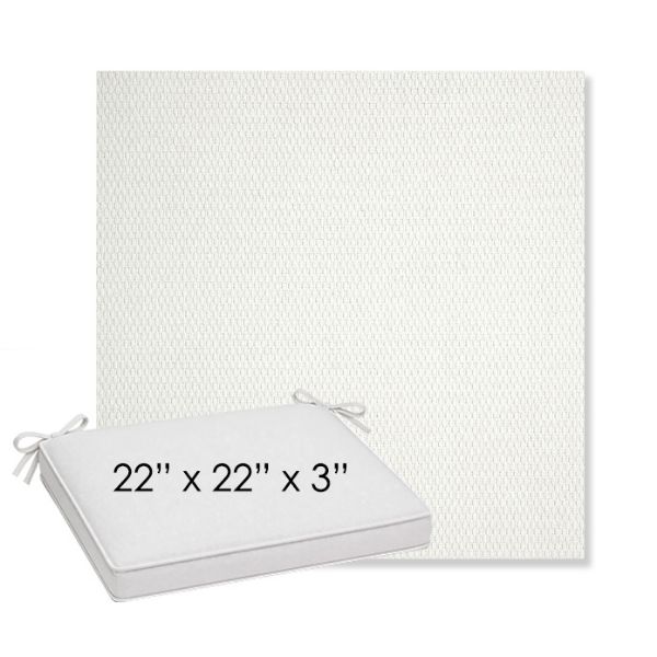 Picture of Pique Salt | Sunbrella® 22" x 22" x 3" Outdoor Dining Cushion