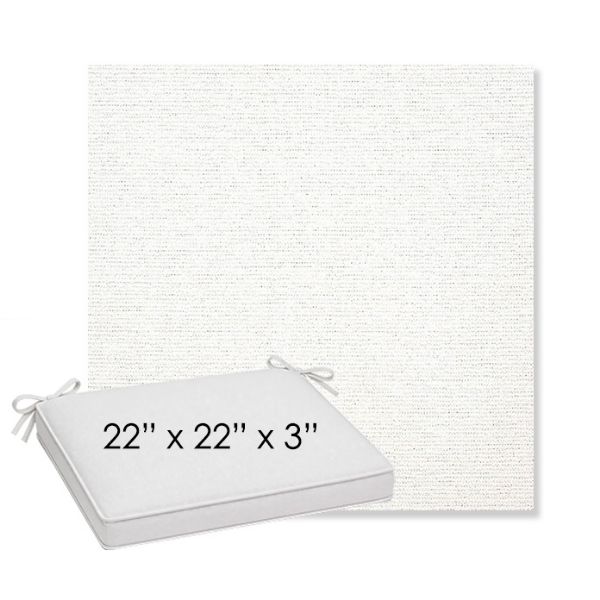 Picture of Platform Salt | Sunbrella® 22" x 22" x 3" Outdoor Dining Cushion