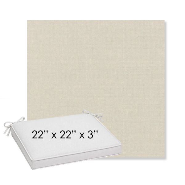 Picture of Play Snow | Sunbrella® 22" x 22" x 3" Outdoor Dining Cushion