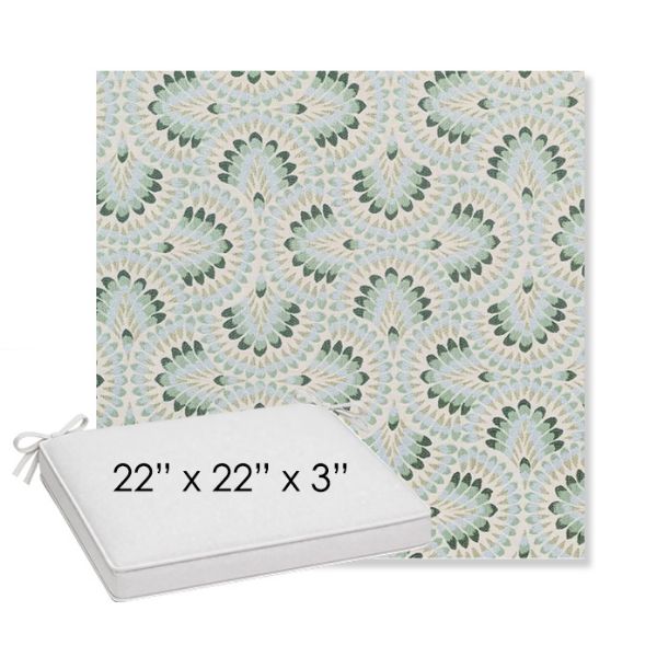 Picture of Plume Spring | Sunbrella® 22" x 22" x 3" Outdoor Dining Cushion