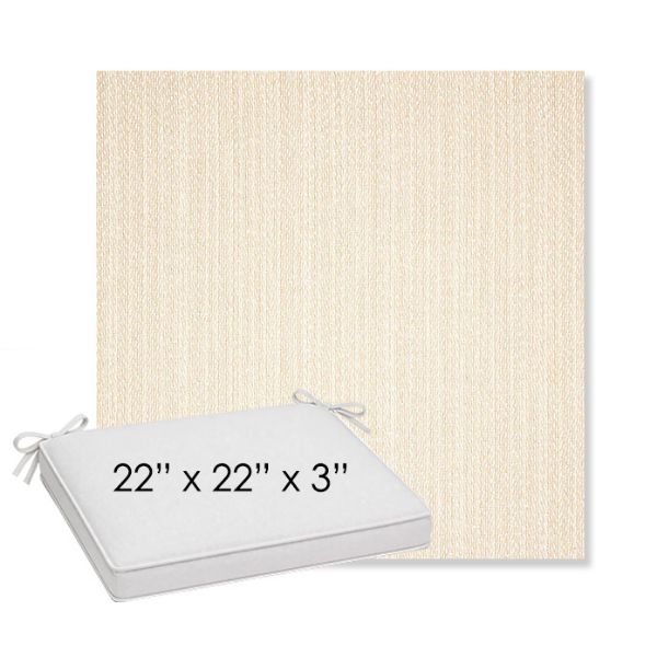 Picture of Posh Linen | Sunbrella® 22" x 22" x 3" Outdoor Dining Cushion