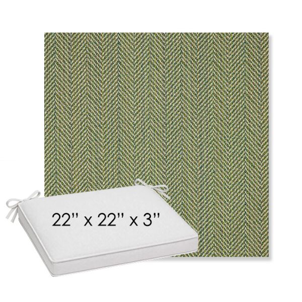 Picture of Posh Shamrock | Sunbrella® 22" x 22" x 3" Outdoor Dining Cushion