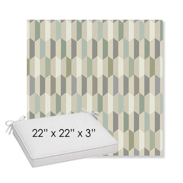 Picture of Precise Spring | Sunbrella® 22" x 22" x 3" Outdoor Dining Cushion