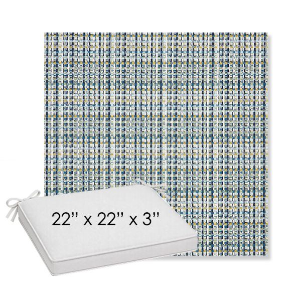 Picture of Principle Lagoon | Sunbrella® 22" x 22" x 3" Outdoor Dining Cushion