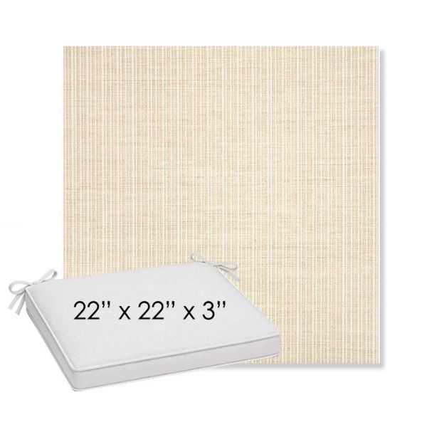 Picture of Proven Flax | Sunbrella® 22" x 22" x 3" Outdoor Dining Cushion