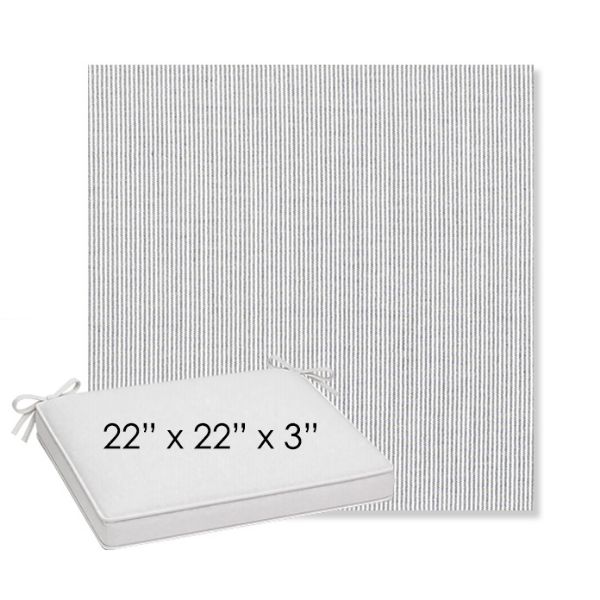 Picture of Replay Sea | Sunbrella® 22" x 22" x 3" Outdoor Dining Cushion