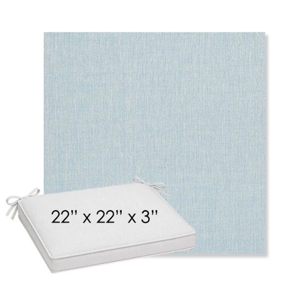 Picture of Ritsy Sky | Sunbrella® 22" x 22" x 3" Outdoor Dining Cushion