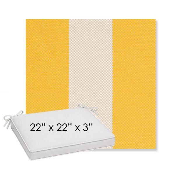 Picture of Rothko Lemonade | Sunbrella® 22" x 22" x 3" Outdoor Dining Cushion