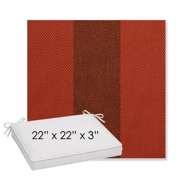 Picture of Rothko Whiskey Ginger | Sunbrella® 22" x 22" x 3" Outdoor Dining Cushion