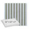 Picture of Sail Away Aloe | Sunbrella® 22" x 22" x 3" Outdoor Dining Cushion