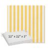 Picture of Sail Away Sunflower | Sunbrella® 22" x 22" x 3" Outdoor Dining Cushion