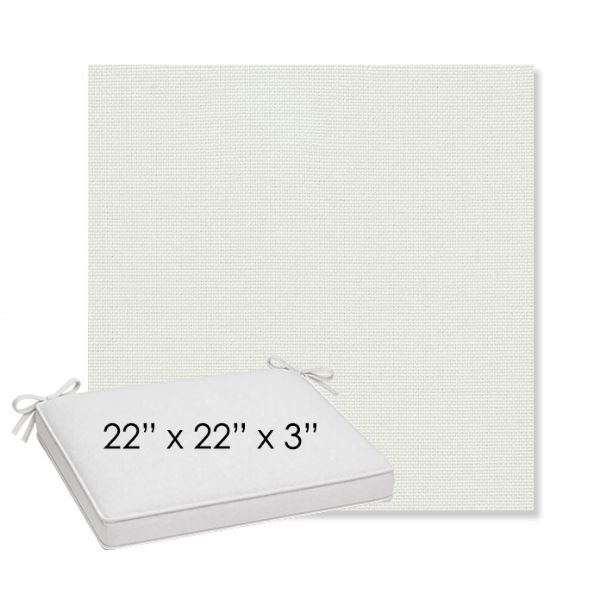 Picture of Sailcloth Salt | Sunbrella® 22" x 22" x 3" Outdoor Dining Cushion