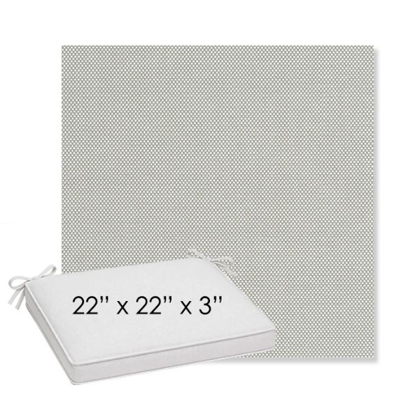 Picture of Sailcloth Seagull | Sunbrella® 22" x 22" x 3" Outdoor Dining Cushion