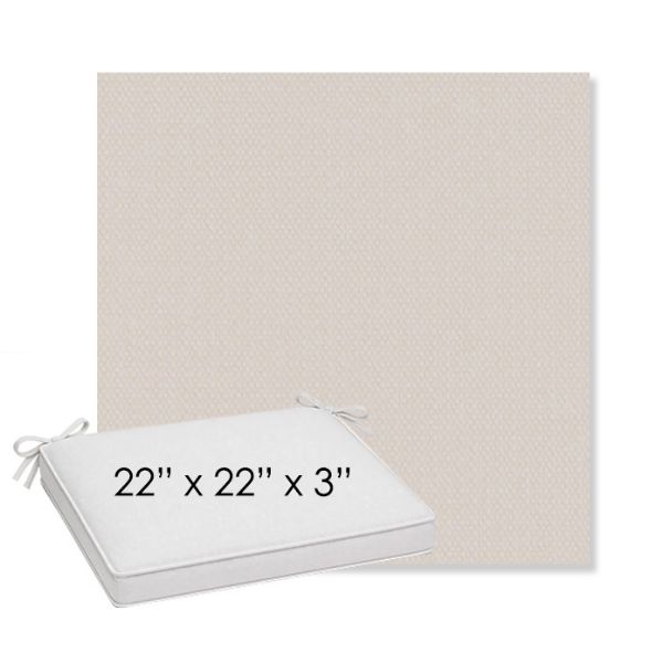Picture of Shelter White | Sunbrella® 22" x 22" x 3" Outdoor Dining Cushion
