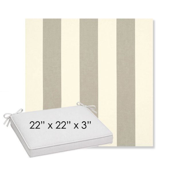 Picture of Solana Seagull | Sunbrella® 22" x 22" x 3" Outdoor Dining Cushion