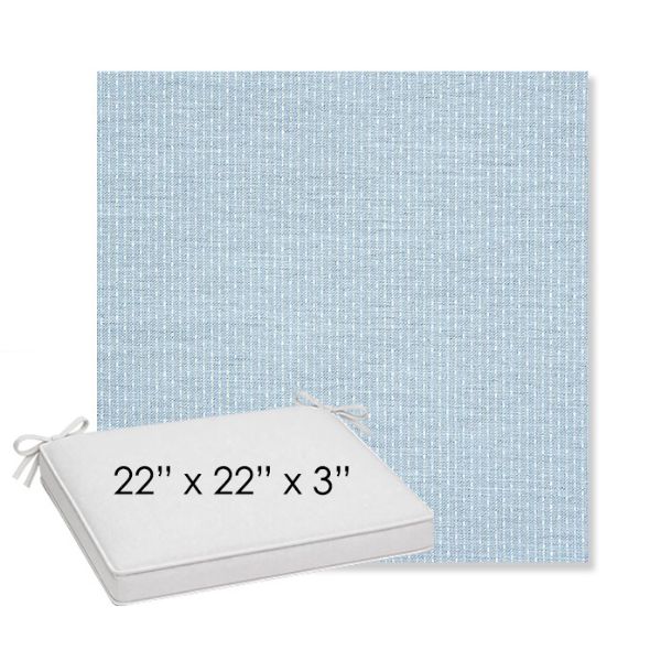 Picture of Solo Ocean | Sunbrella® 22" x 22" x 3" Outdoor Dining Cushion