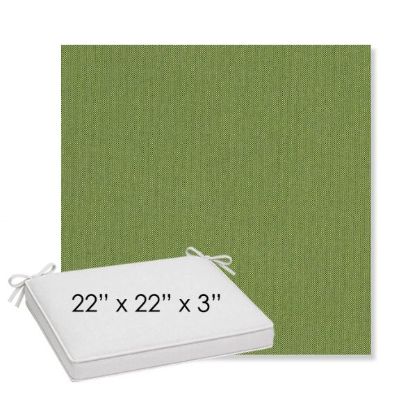 Picture of Spectrum Cilantro | Sunbrella® 22" x 22" x 3" Outdoor Dining Cushion