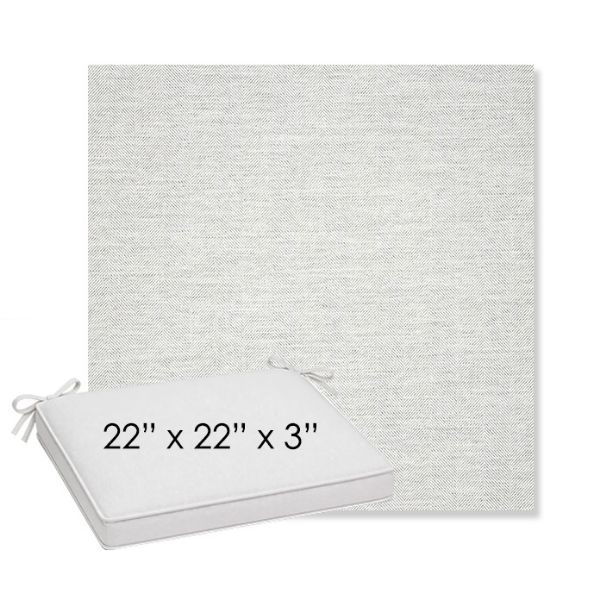 Picture of Switch Snow | Sunbrella® 22" x 22" x 3" Outdoor Dining Cushion