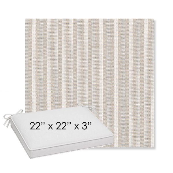 Picture of Tap Sand | Sunbrella® 22" x 22" x 3" Outdoor Dining Cushion