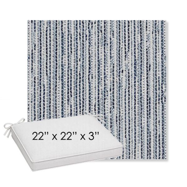 Picture of Tectonic Coastal | Sunbrella® 22" x 22" x 3" Outdoor Dining Cushion