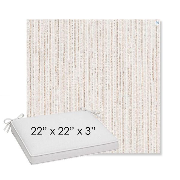 Picture of Tectonic Parchment | Sunbrella® 22" x 22" x 3" Outdoor Dining Cushion