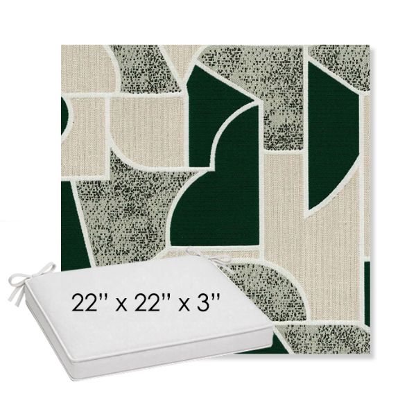 Picture of Territory Oxide | Sunbrella® 22" x 22" x 3" Outdoor Dining Cushion