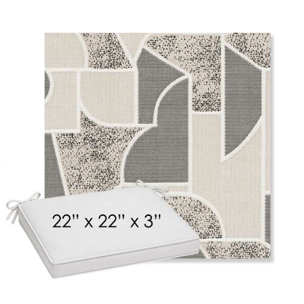 Picture of Territory Tin | Sunbrella® 22" x 22" x 3" Outdoor Dining Cushion