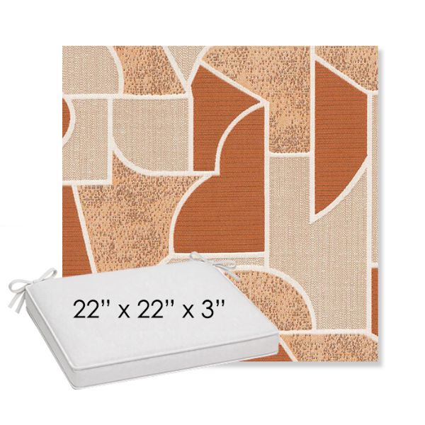 Picture of Territory Turmeric | Sunbrella® 22" x 22" x 3" Outdoor Dining Cushion