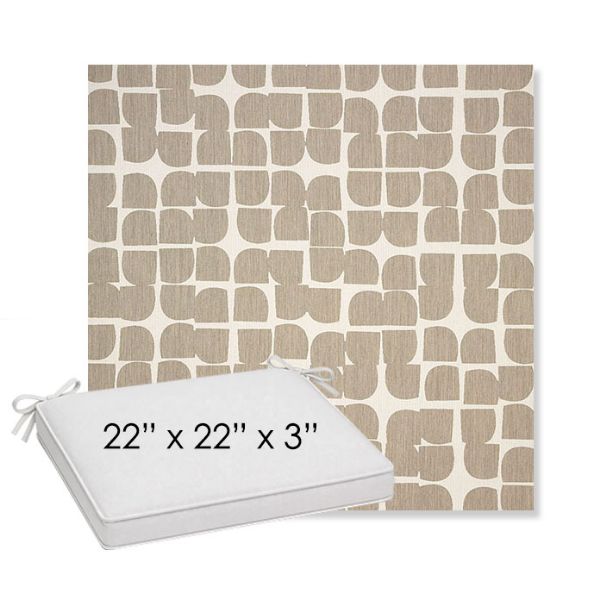 Picture of Toggle Driftwood | Sunbrella® 22" x 22" x 3" Outdoor Dining Cushion