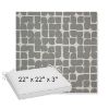 Picture of Toggle Greystone | Sunbrella® 22" x 22" x 3" Outdoor Dining Cushion