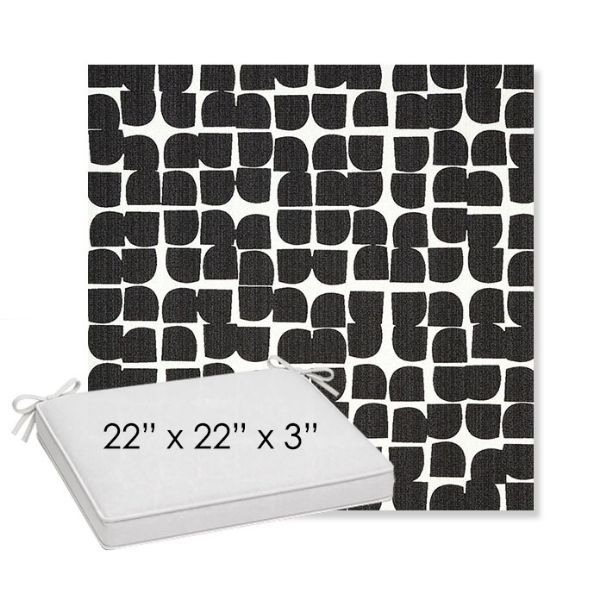 Picture of Toggle Inkblot | Sunbrella® 22" x 22" x 3" Outdoor Dining Cushion
