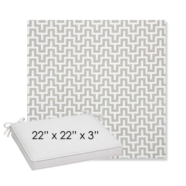 Picture of Underline Dove | Sunbrella® 22" x 22" x 3" Outdoor Dining Cushion