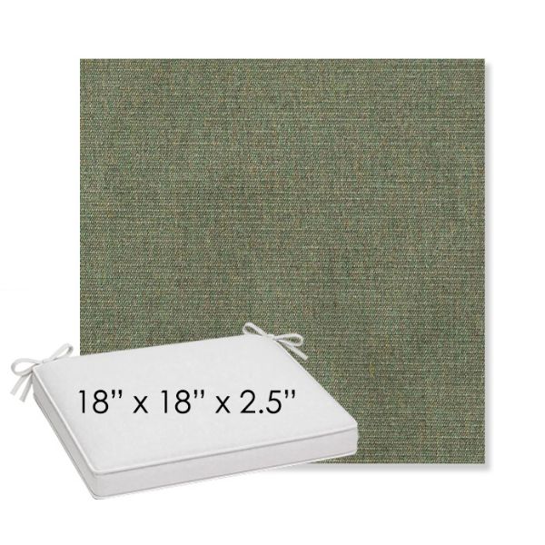 Picture of Ambrose Fern | Sunbrella® 18" x 18" x 2.5" Outdoor Dining Cushion