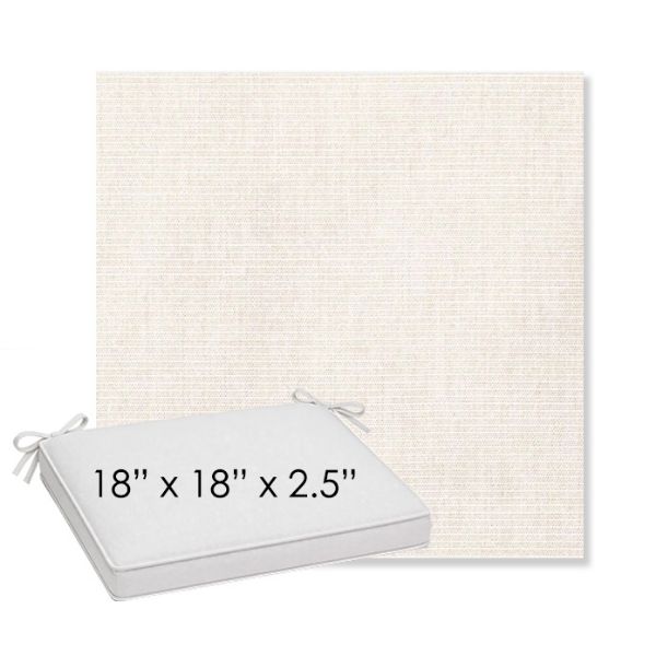 Picture of Ambrose Linen | Sunbrella® 18" x 18" x 2.5" Outdoor Dining Cushion