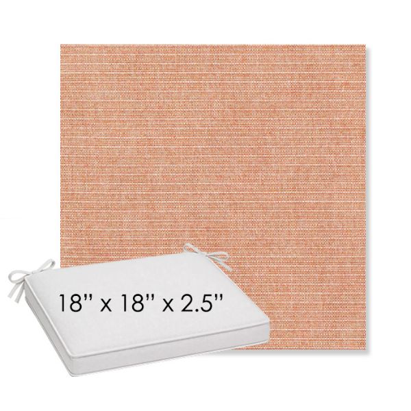 Picture of Ambrose Terracotta | Sunbrella® 18" x 18" x 2.5" Outdoor Dining Cushion