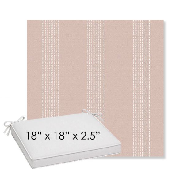 Picture of Caper Blush | Sunbrella® 18" x 18" x 2.5" Outdoor Dining Cushion